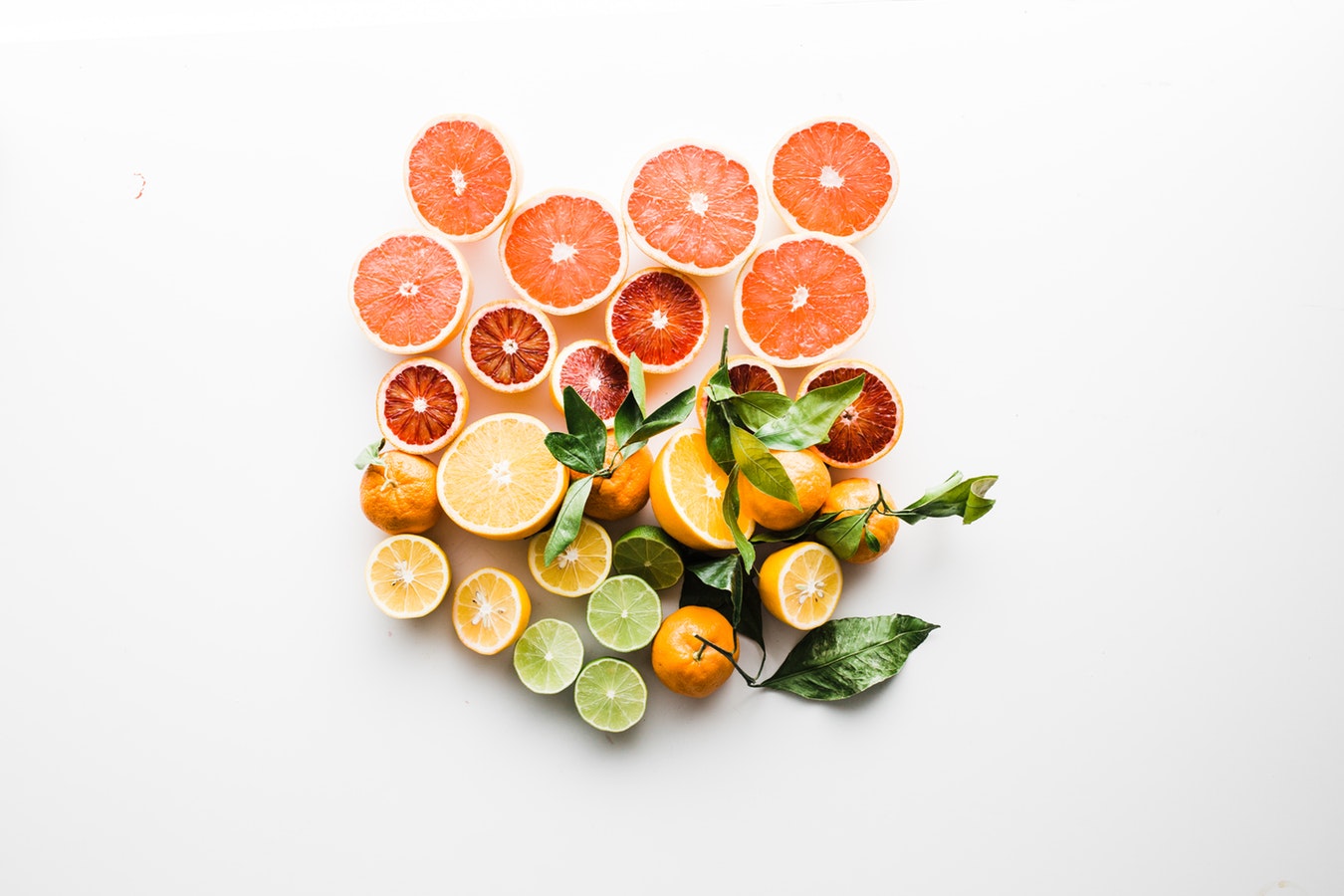 Citrus fruits organised in an appealing way